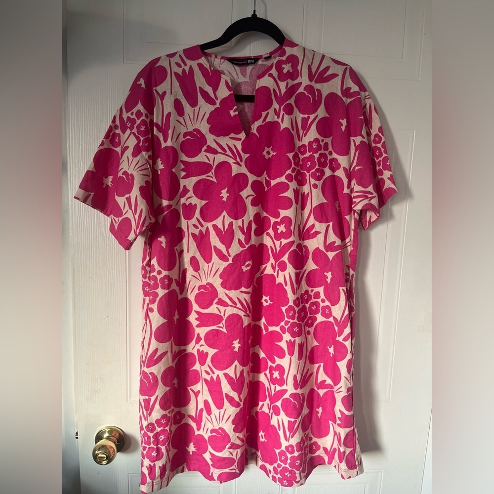 Marimekko X Uniqlo Linen-Cotton Tunic MINI Dress